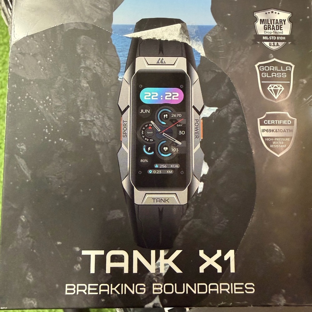 Tank X1 Smartwatch with Black Band